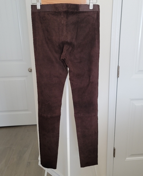 Alice + Olivia Lamb Leather Suede Legging Pants - Picture 6 of 8